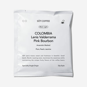 Colombia Lenis Valderrama Pink Bourbon Anaerobic Washed Drip Bag (DIP STYLE)